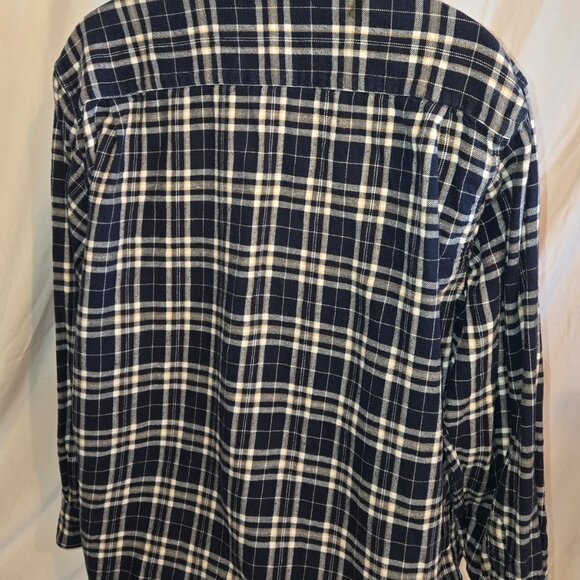 Timber Creek by WranglerPlaid Flannel Shirt Mens Blue & Gray Size XL Long Sleeve - Picture 2 of 11